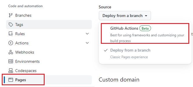 Deploy using Github Actions
