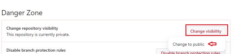Github Change Visibility