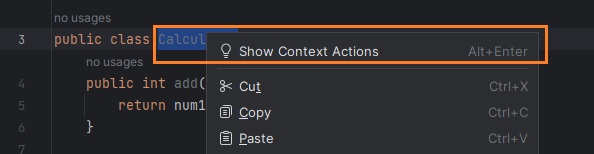 Show Context Actions